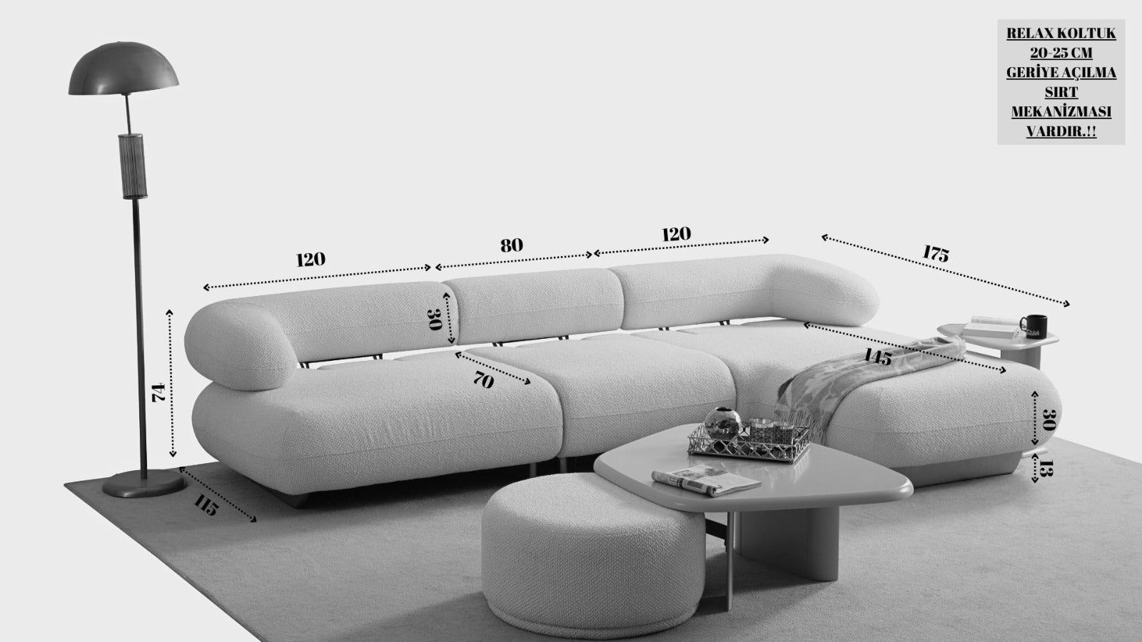 Glamour Relax Köşe Koltuk