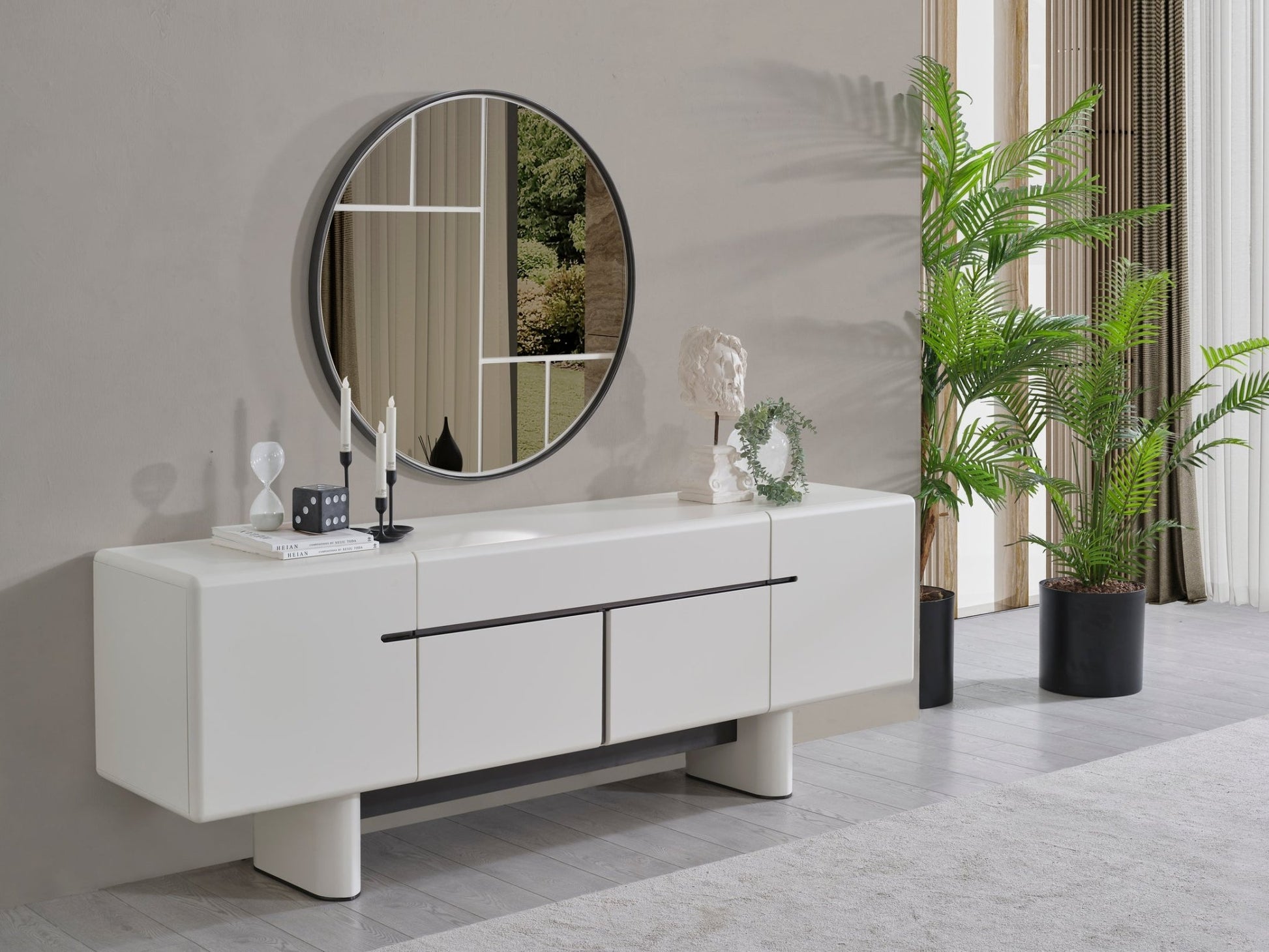 Premium Denver Konsol + Ayna - Rossohome