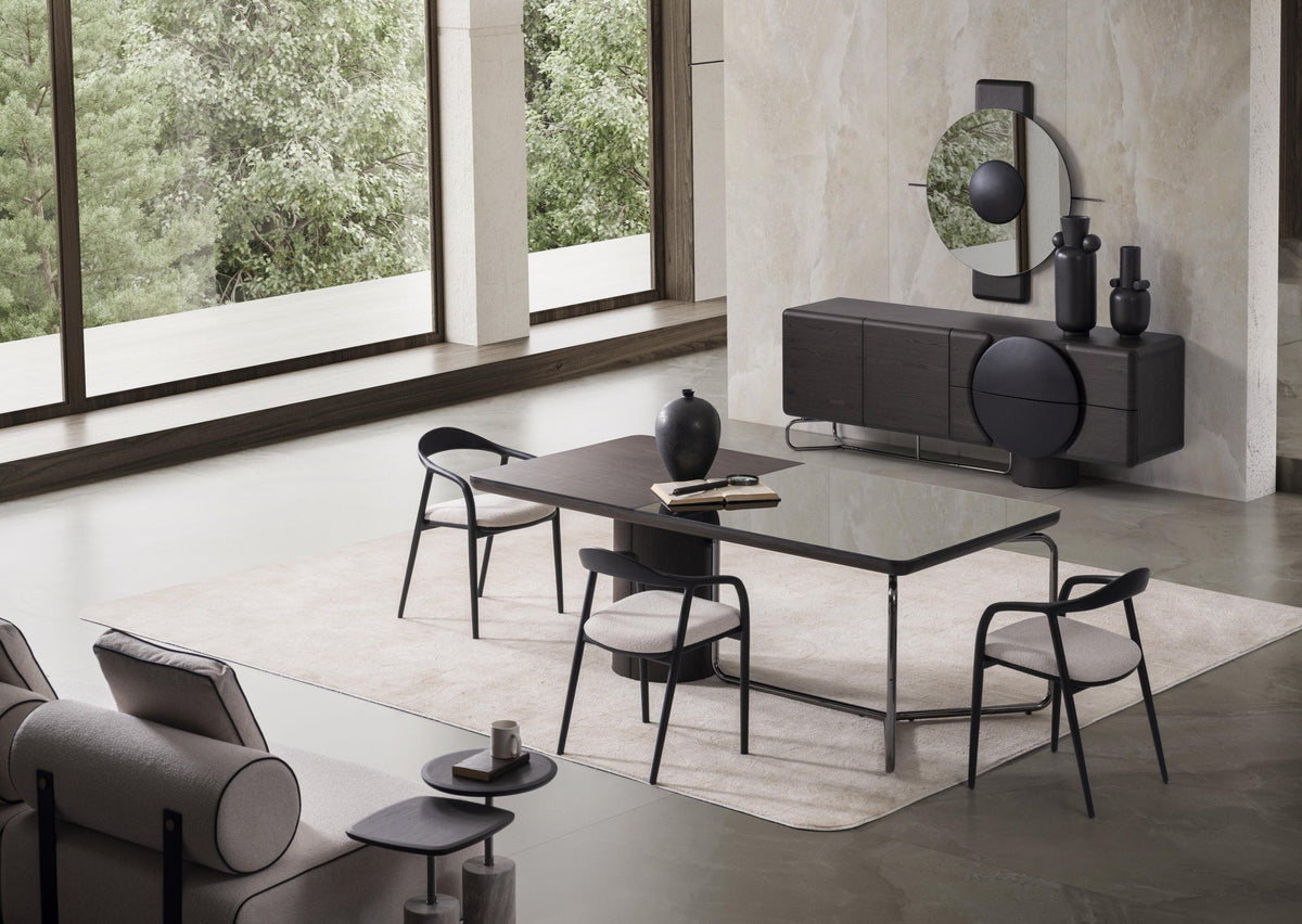 Lucca Siyah Sandalye (6'lı Set) - Rossohome