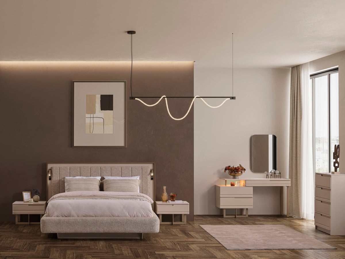 Nordic Luxury yatak odası takımı, geniş görünüm