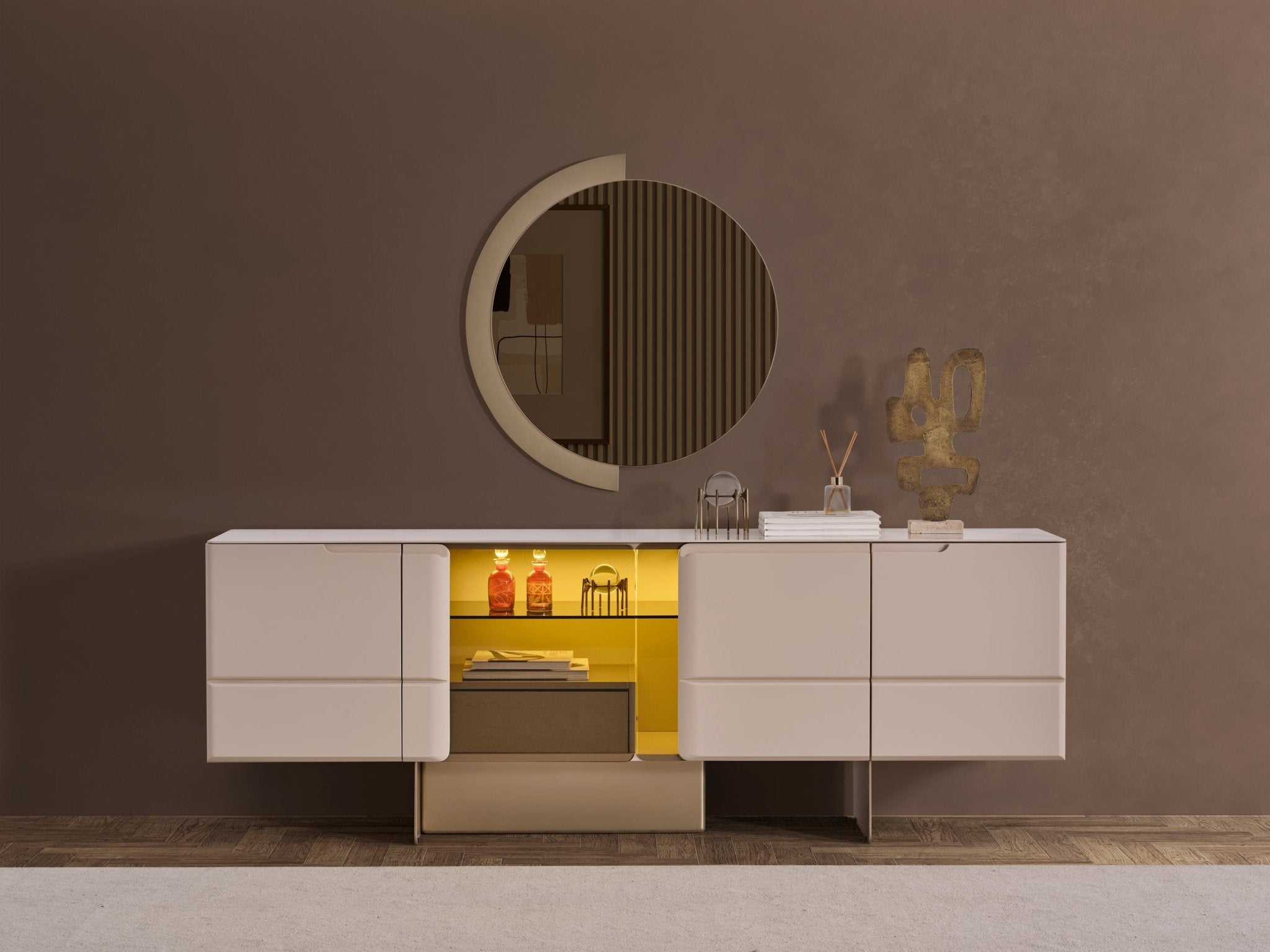 Nordic Luxury Konsol + Ayna - Rossohome