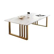 Strio Orta Sehpa, metal, mermer baskılı mdf