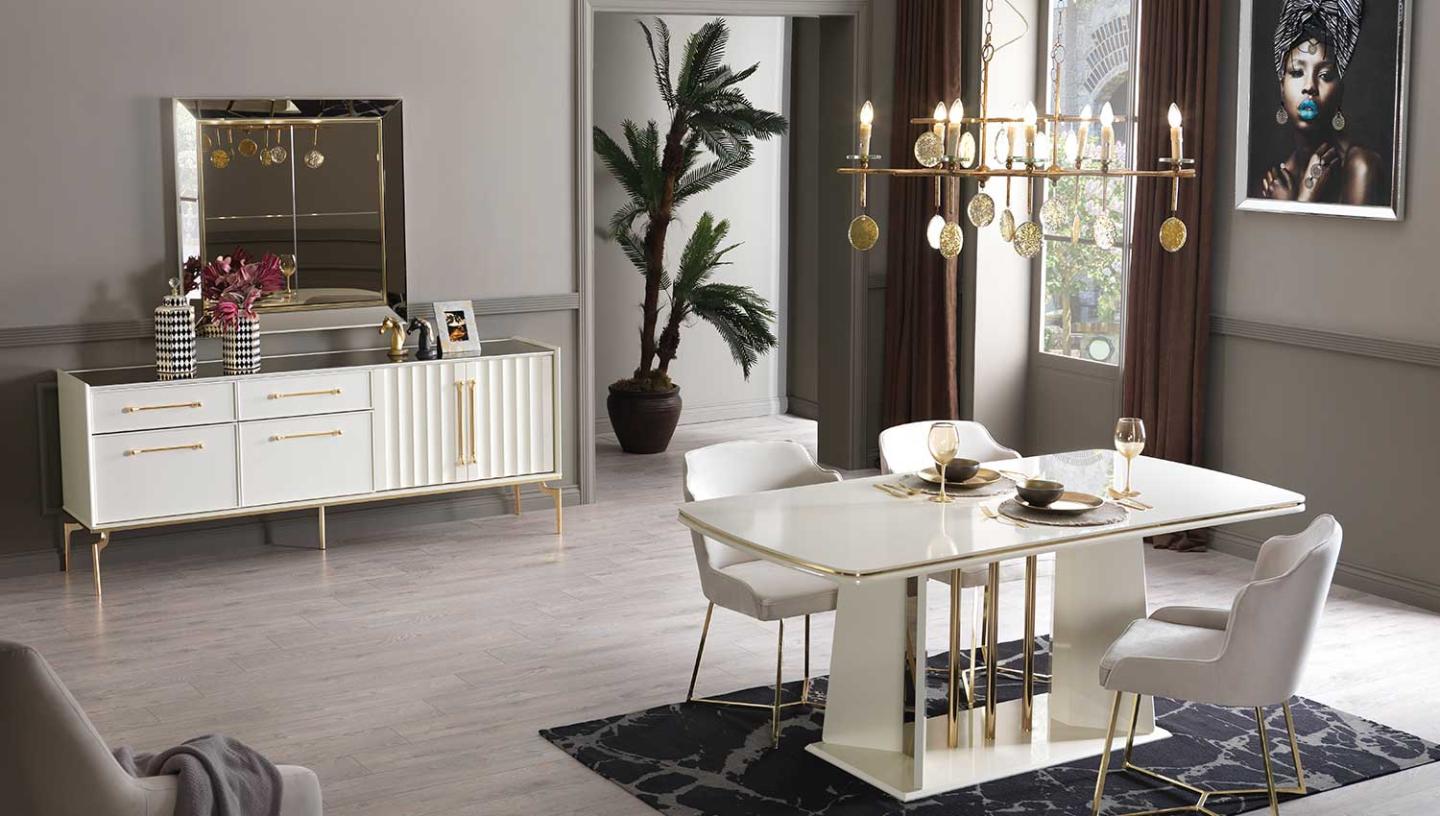 Gold Yemek Odası Takımı - Resim 2