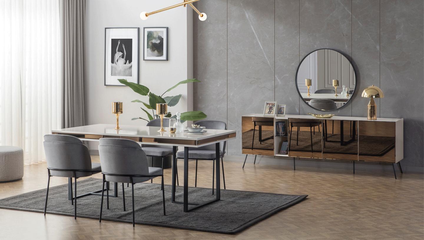 Bronze Aytaşı Yemek Odası - Resim 1