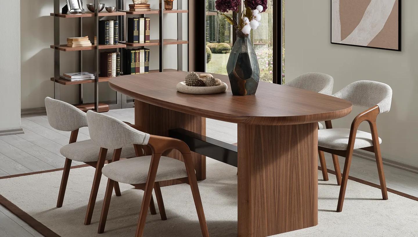 Dallas Ceviz Yemek Odası Takımı - Resim 3