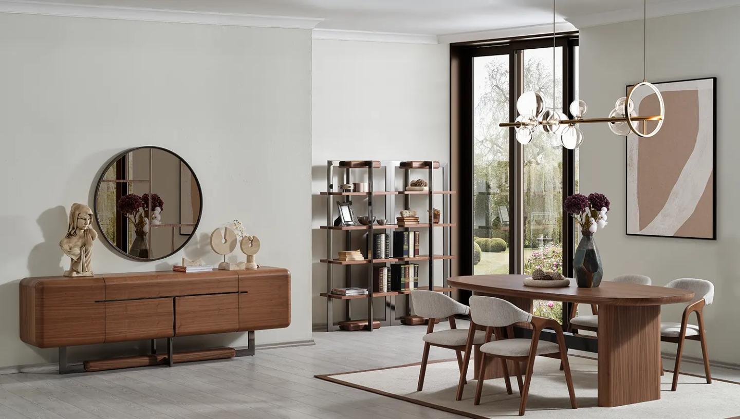 Dallas Ceviz Yemek Odası Takımı - Resim 1