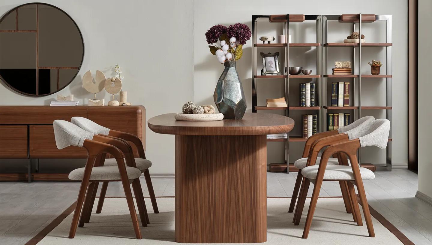 Dallas Ceviz Yemek Odası Takımı - Resim 7