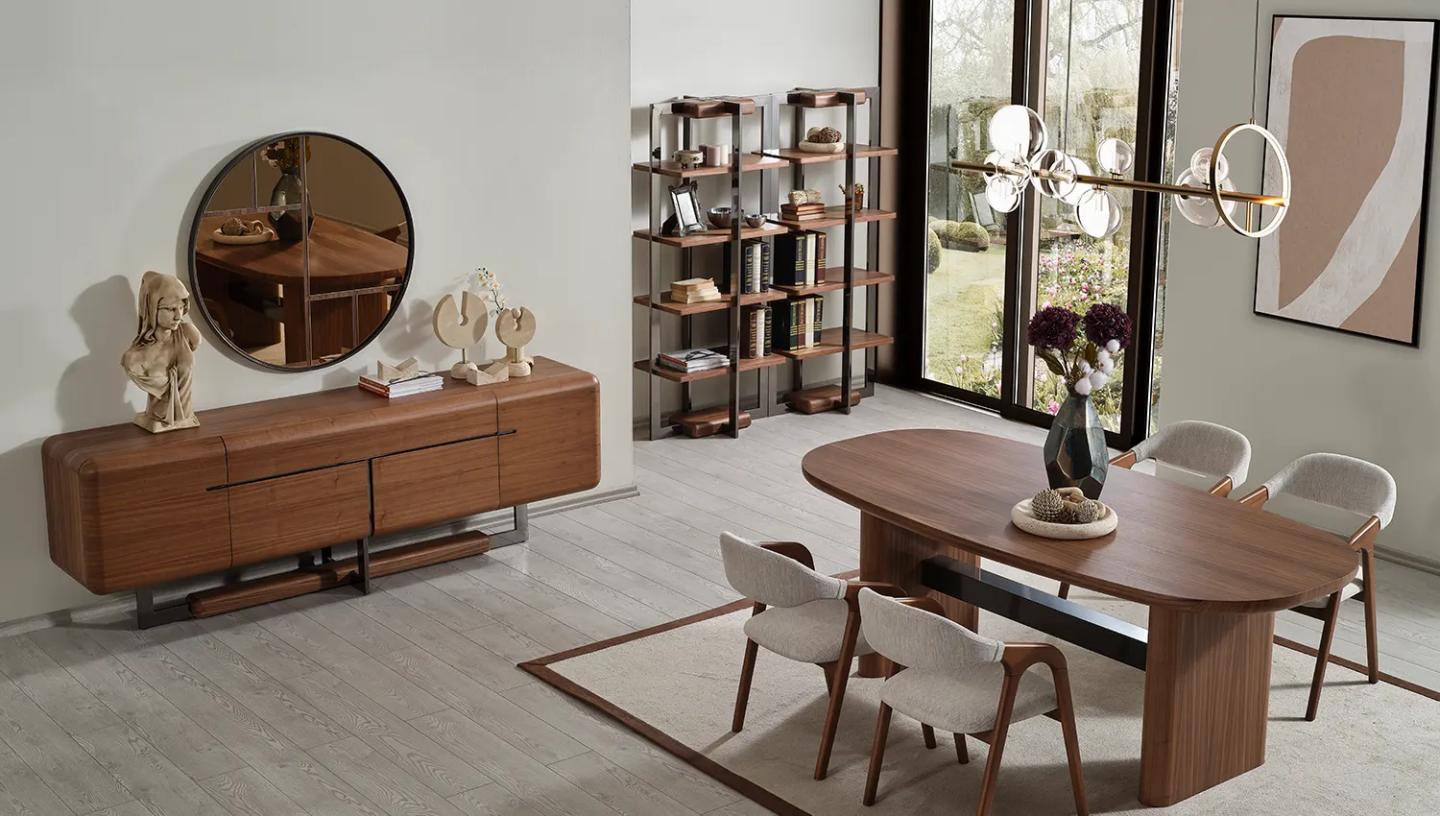 Dallas Ceviz Yemek Odası Takımı - Resim 9