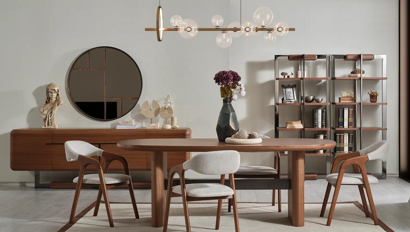 Dallas Ceviz Yemek Odası Takımı - Resim 10