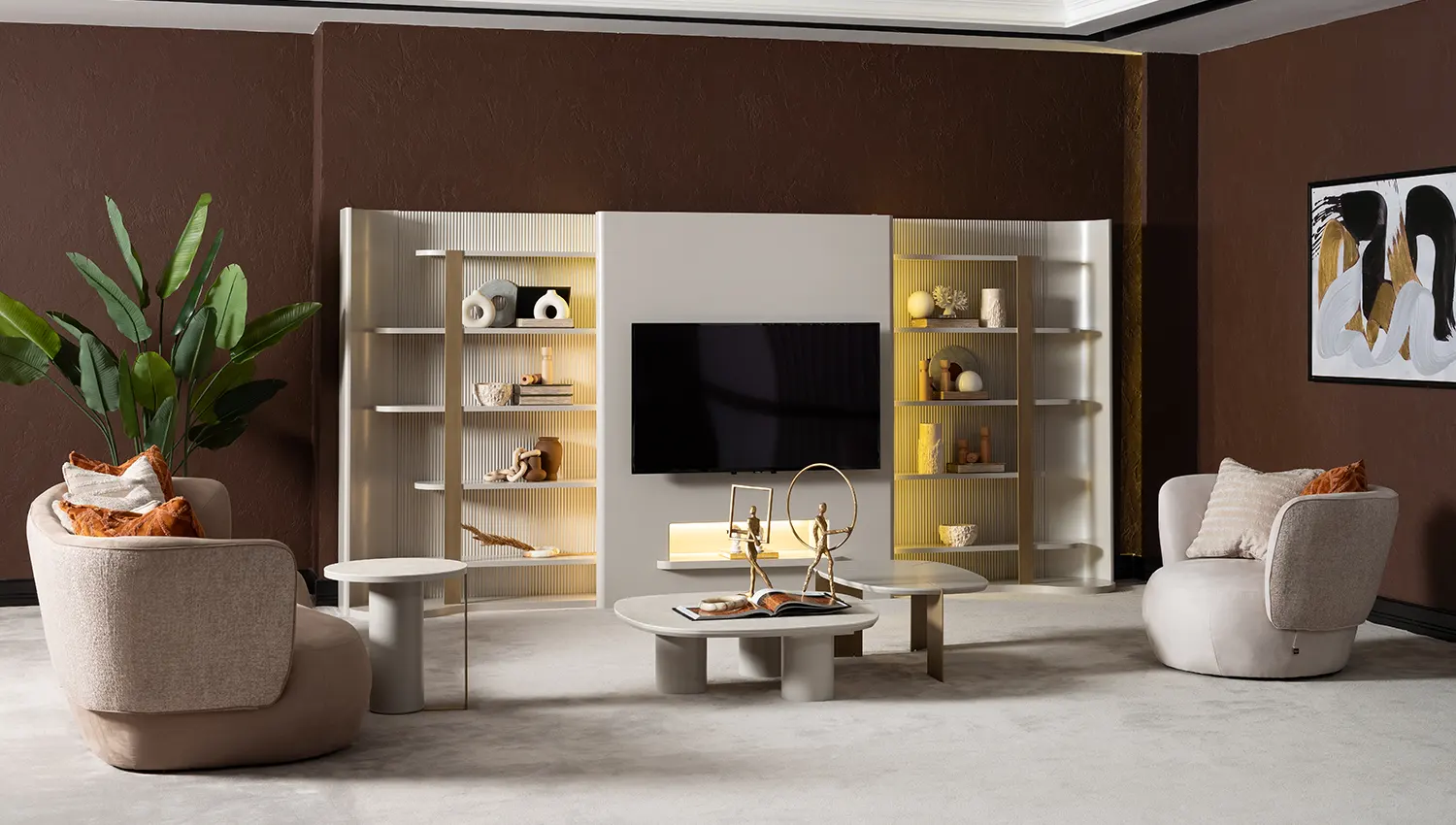 Noga Kitaplıklı Tv Ünitesi