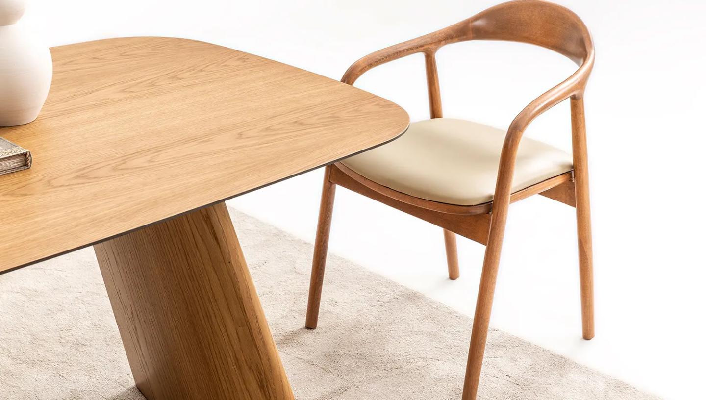 Delta Yemek Odası Takımı ( Açık Meşe- Bej) - Resim 6