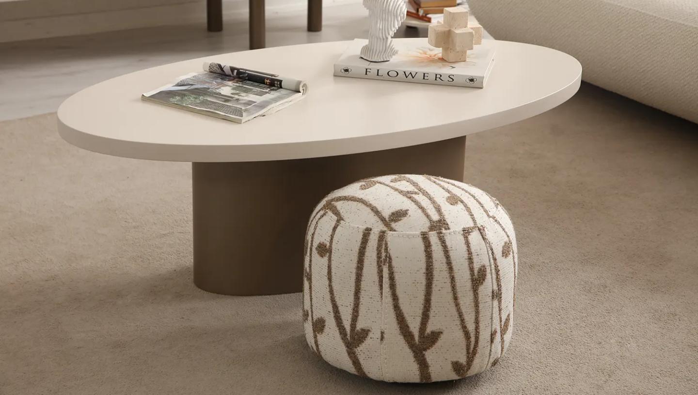 Maserati Krem Orta Sehpa - Resim 1