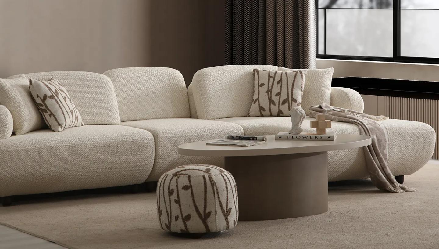 Maserati Krem Orta Sehpa - Resim 3