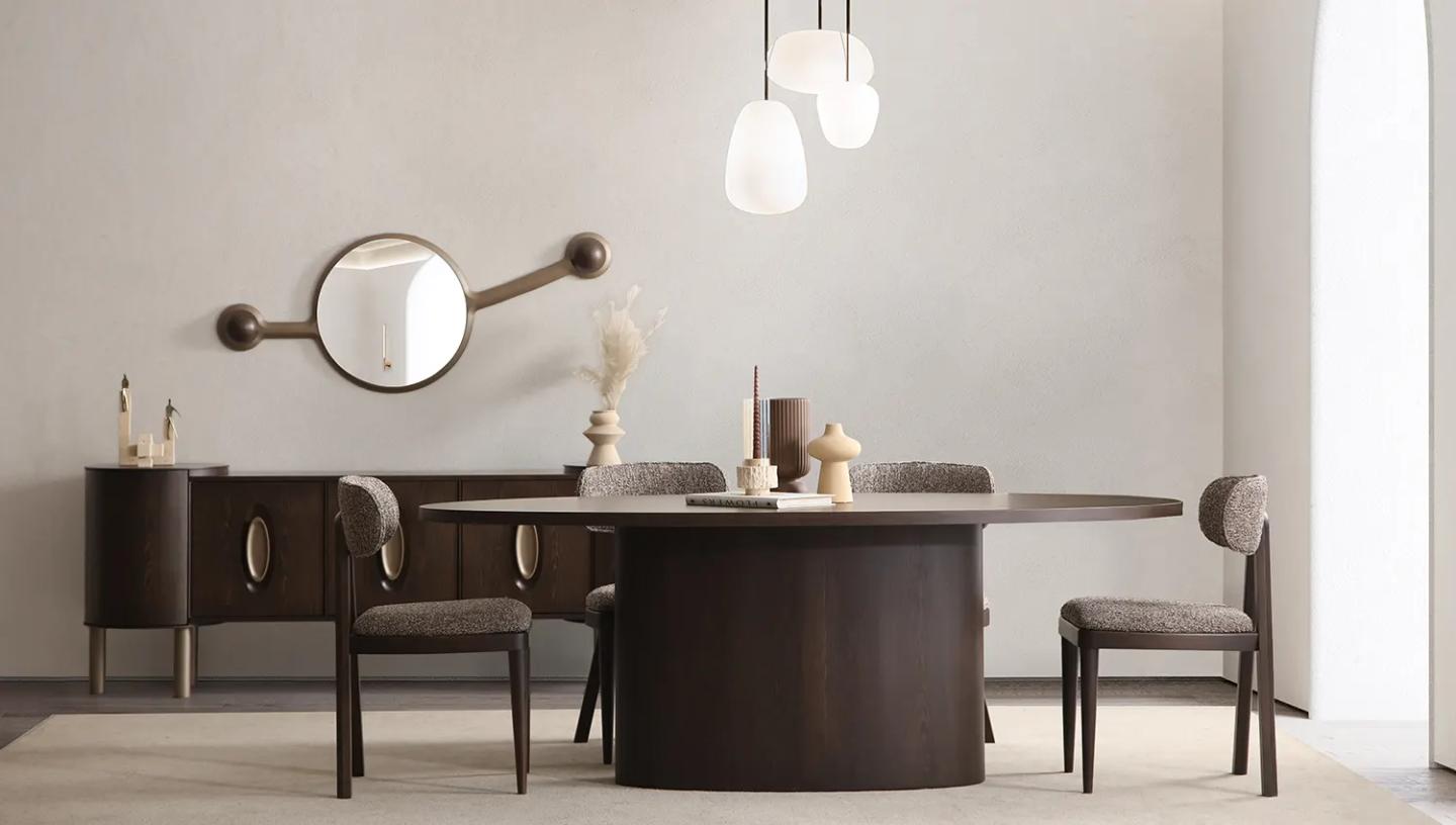 Maserati Koyu Ceviz Yemek Odası  - Resim 1