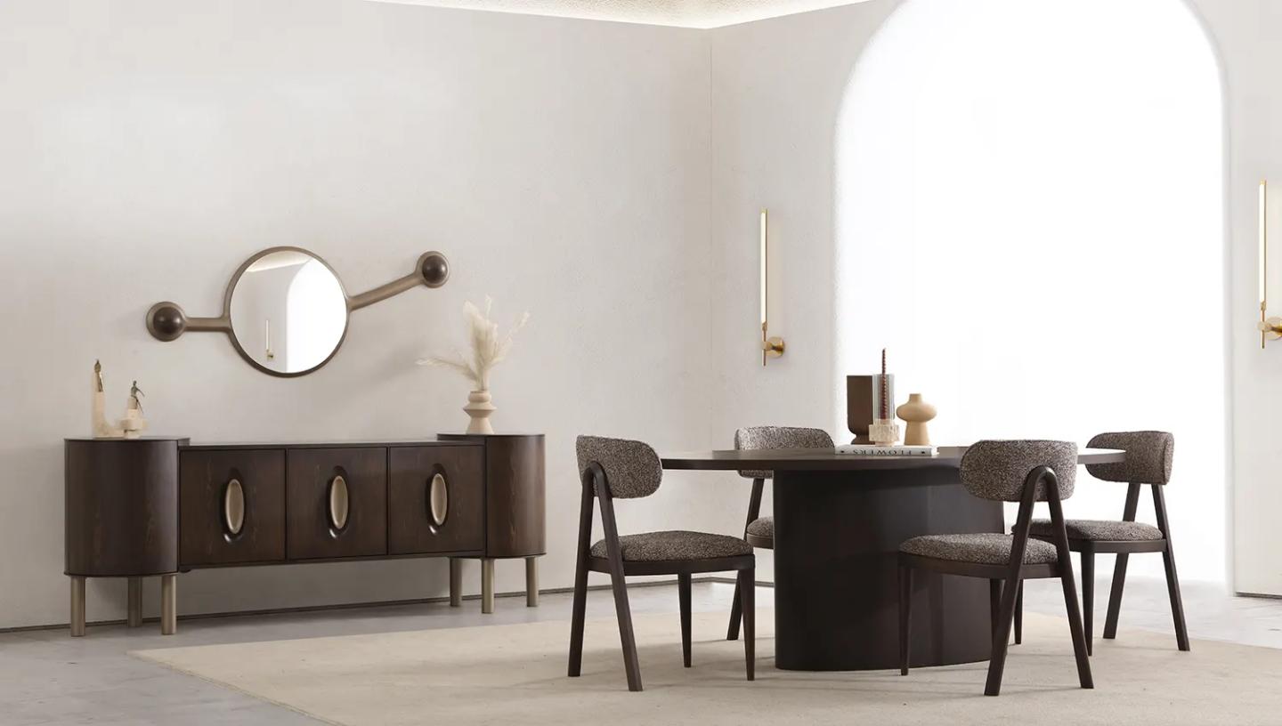 Maserati Koyu Ceviz Yemek Odası  - Resim 2