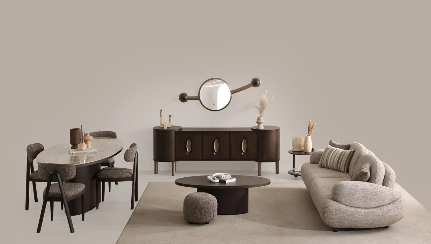 Maserati Koyu Ceviz Yemek Odası  - Resim 9