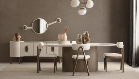 Maserati Krem Yemek Odası Takımı