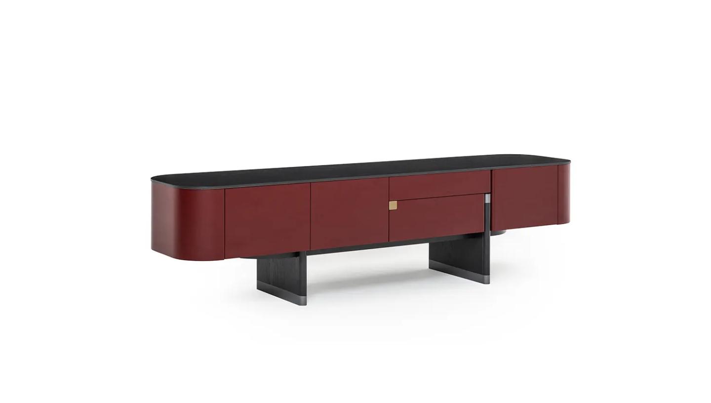 Delta Tv Ünitesi ( Bordo - Bronz) - Resim 2