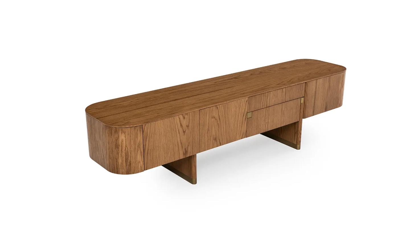 Delta Tv Ünitesi ( Açık Meşe - Bronz ) - Resim 2