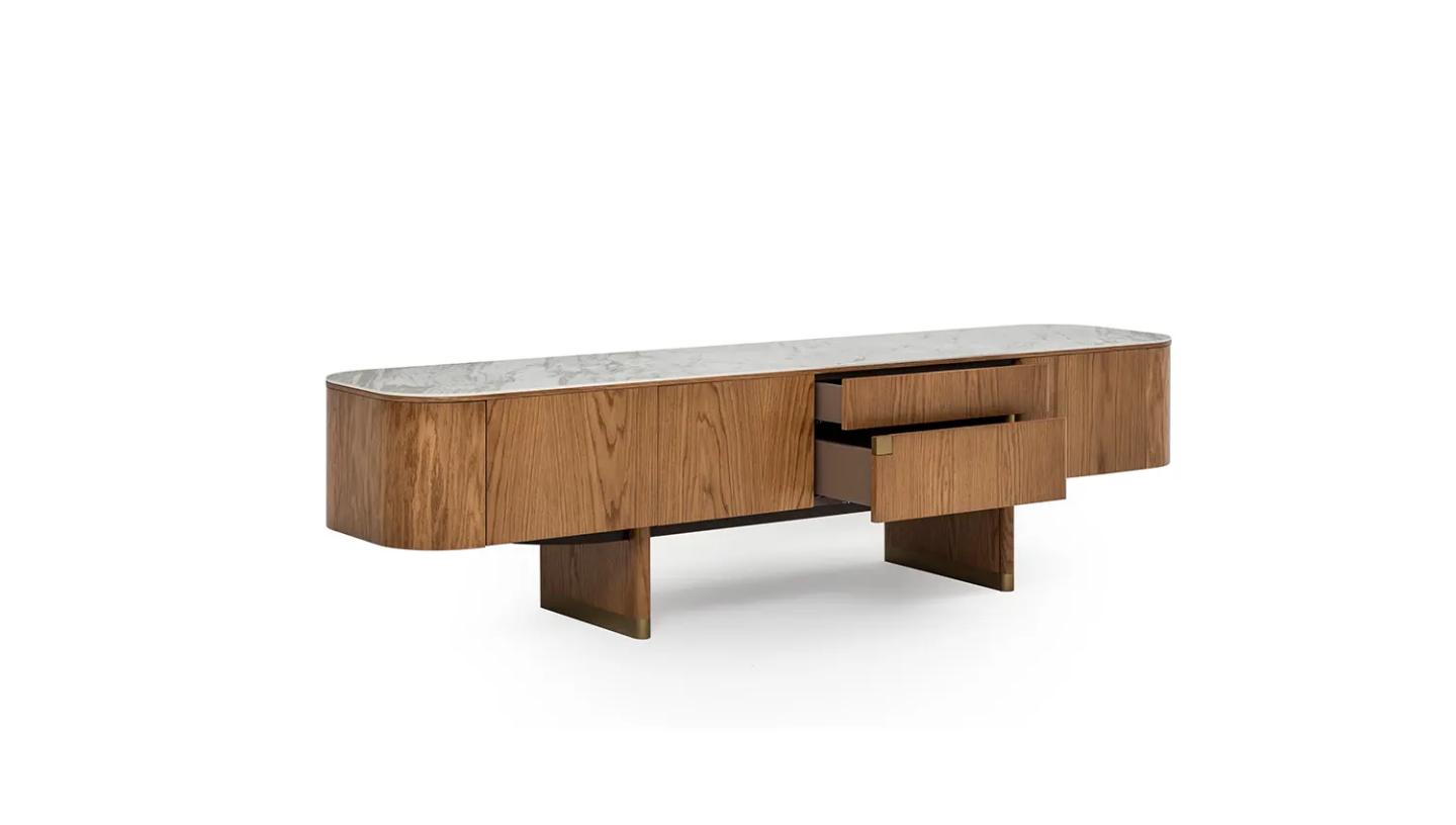 Delta Tv Ünitesi ( Açık Meşe - Bronz ) - Resim 3