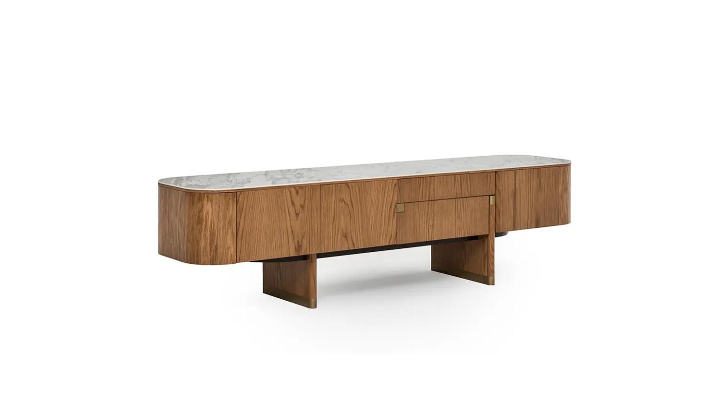 Delta Tv Ünitesi ( Açık Meşe - Bronz ) - Resim 4