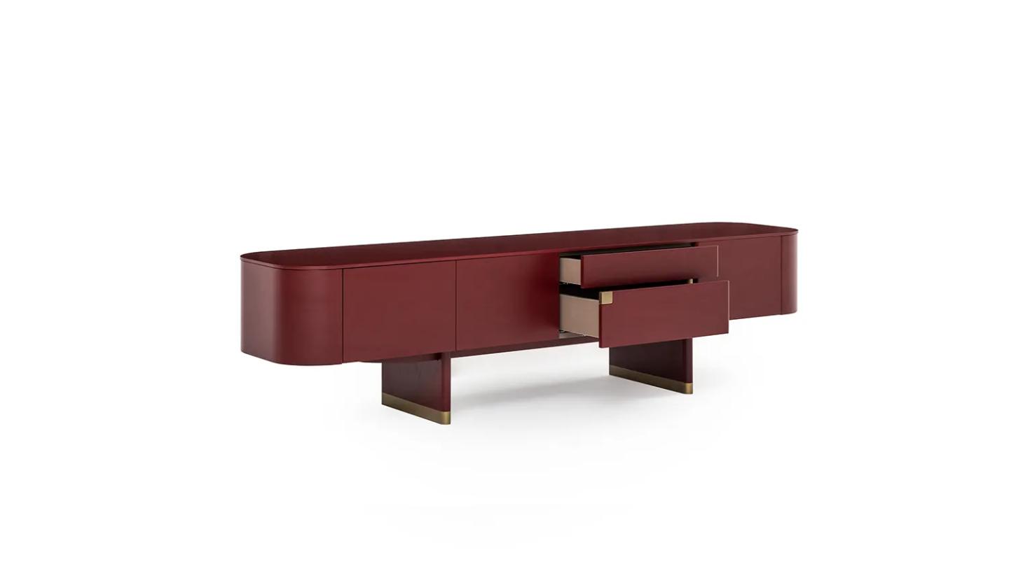 Delta Tv Ünitesi ( Bordo - Bronz) - Resim 5