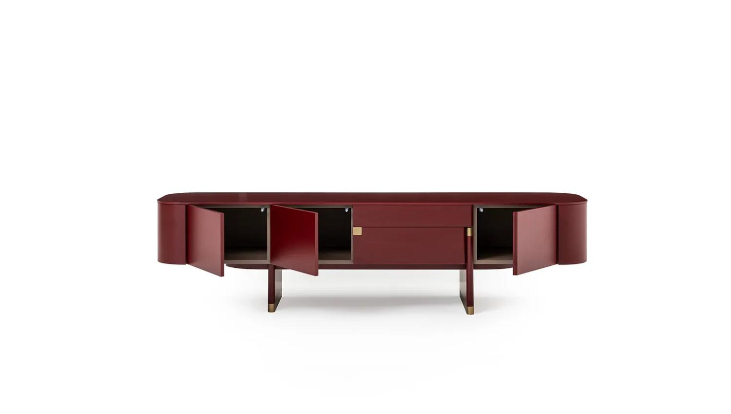 Delta Tv Ünitesi ( Bordo - Bronz) - Resim 6