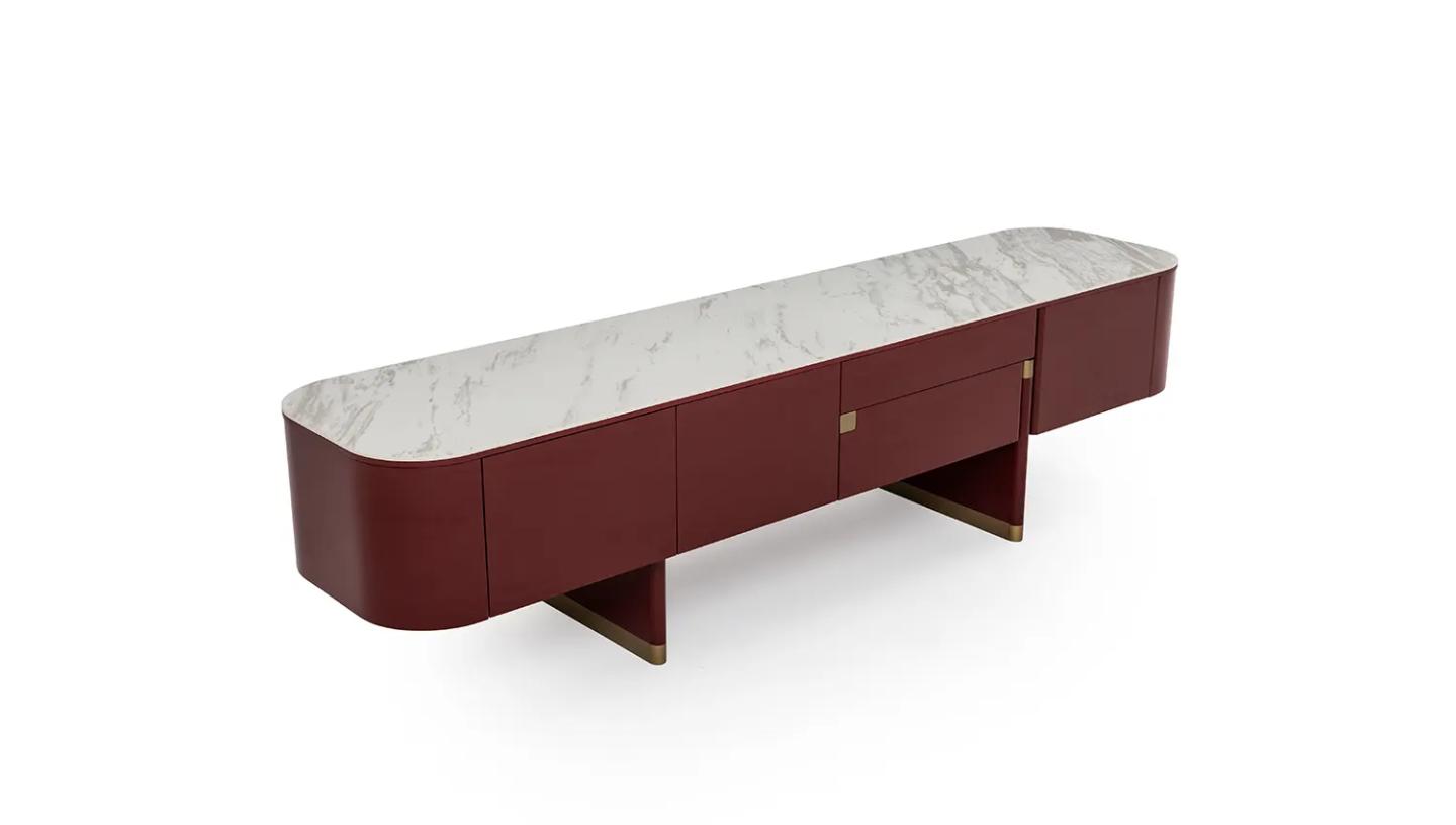 Delta Tv Ünitesi ( Bordo - Bronz) - Resim 5