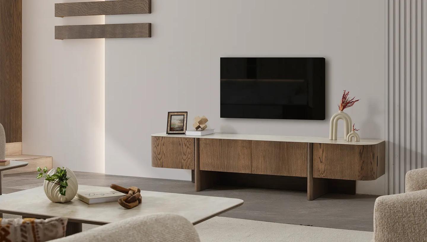 Olimpo Tv Ünitesi (Koyu Ceviz) - Resim 1