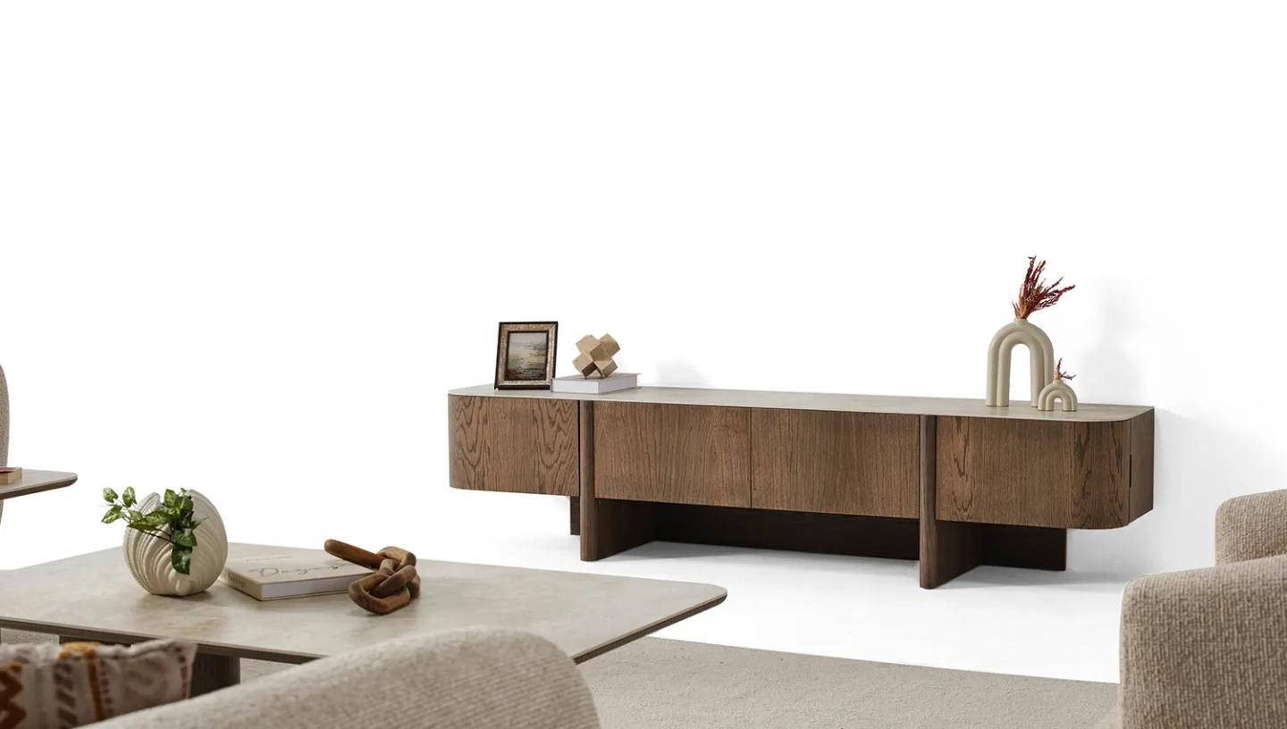 Olimpo Tv Ünitesi (Koyu Ceviz) - Resim 5