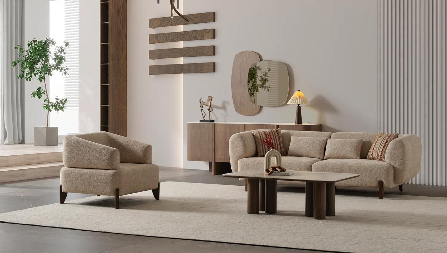 Olimpo Koltuk Takımı (Koyu Ceviz) - Resim 3