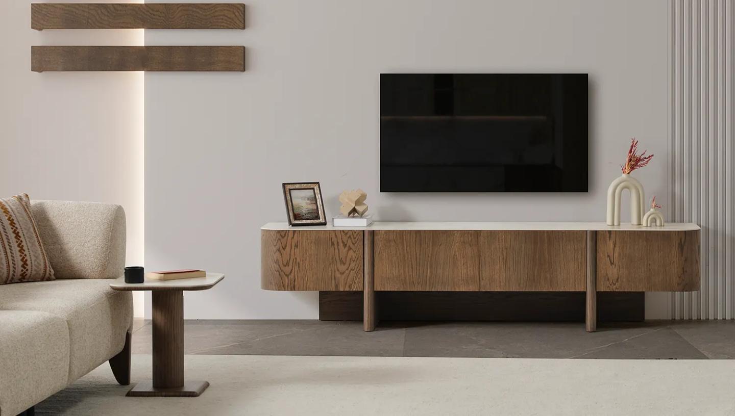 Olimpo Yan Sehpa (Koyu Ceviz) - Resim 5