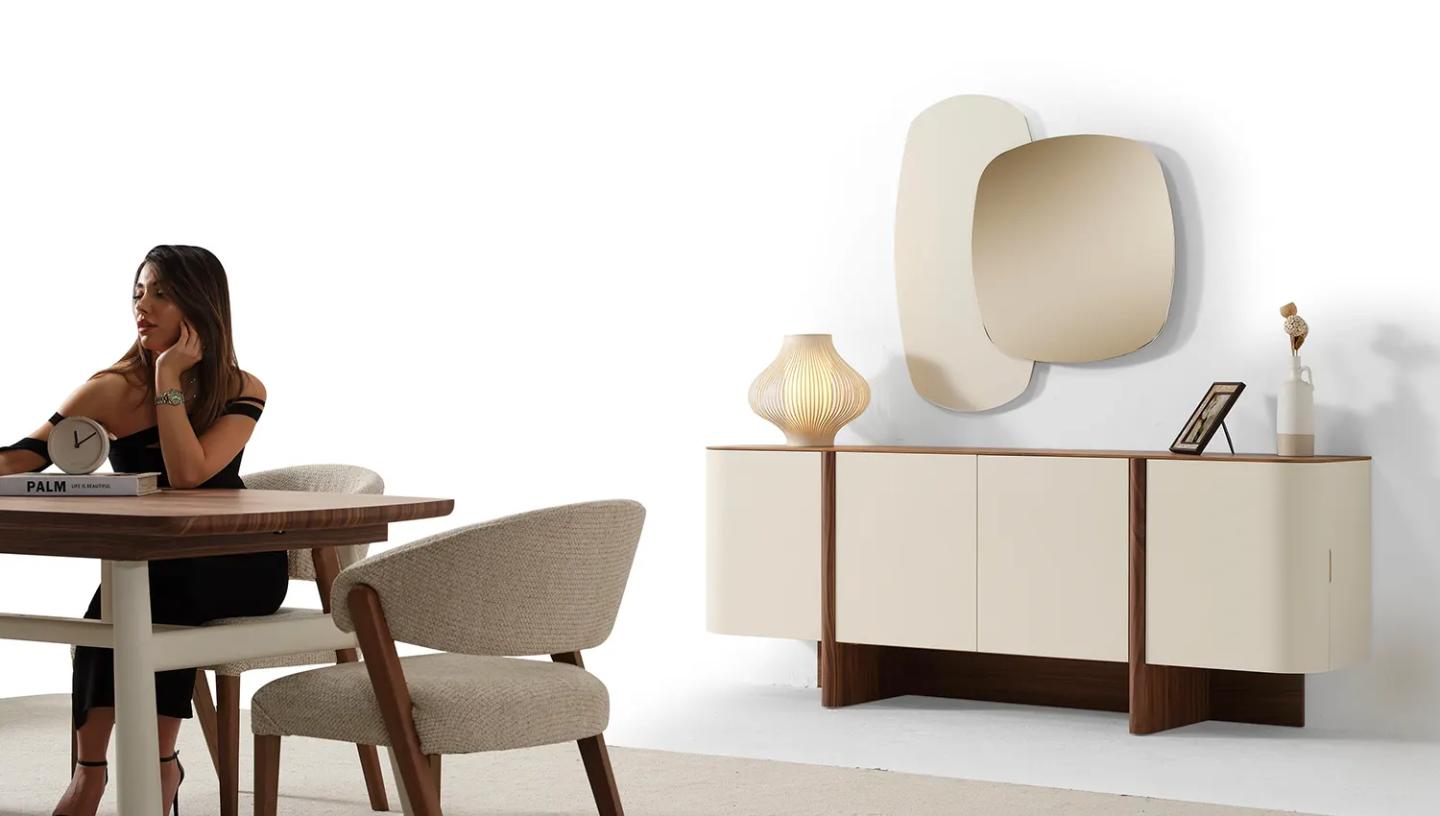 Hertech Yemek Odası Takımı ( Ceviz ) - Resim 3