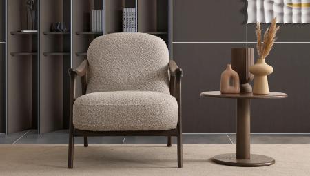 Rustic Dark Sıvamalı Yan Sehpa