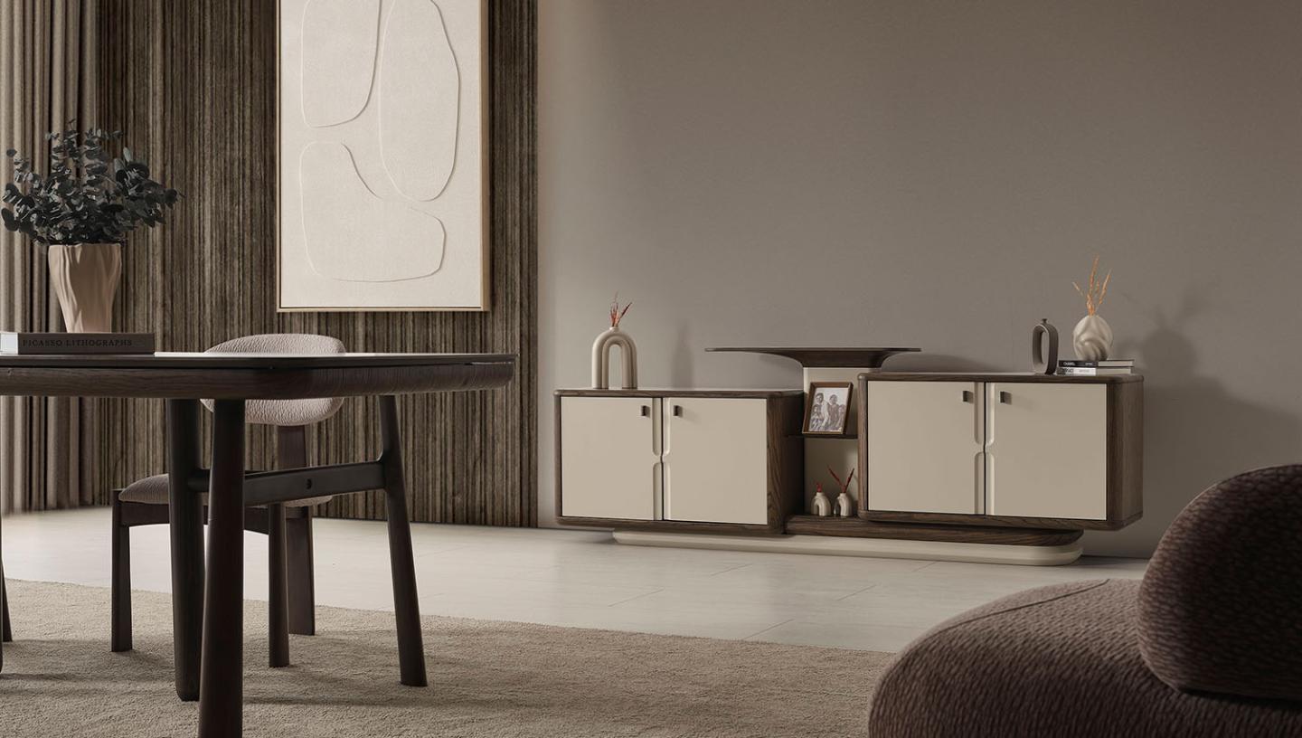 Velluto Yemek Odası Takımı ( Meşe ) - Resim 2