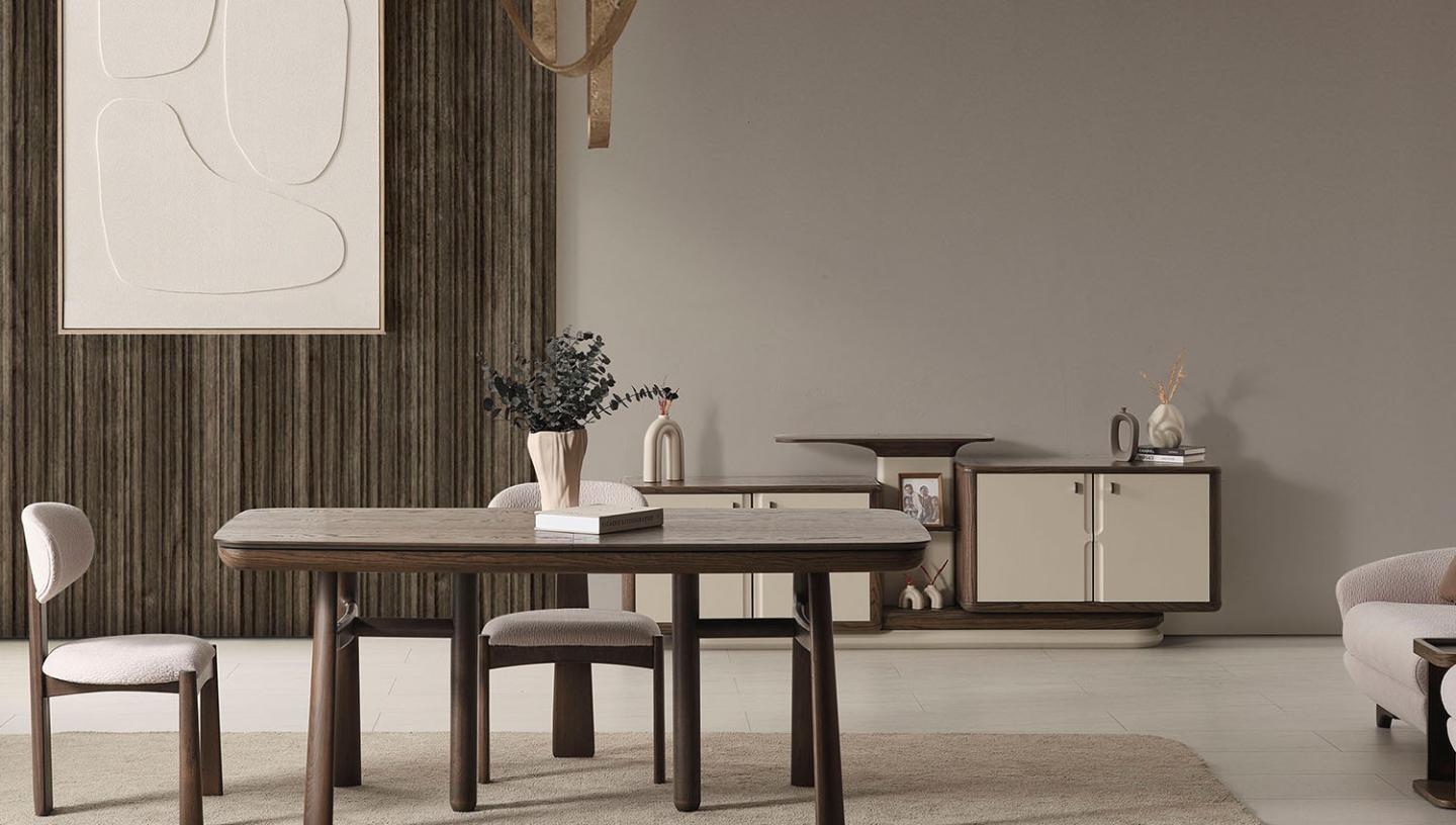 Velluto Yemek Odası Takımı ( Meşe ) - Resim 5