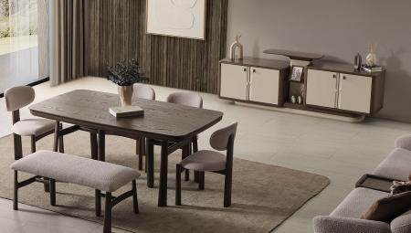 Velluto Yemek Odası Takımı ( Meşe )