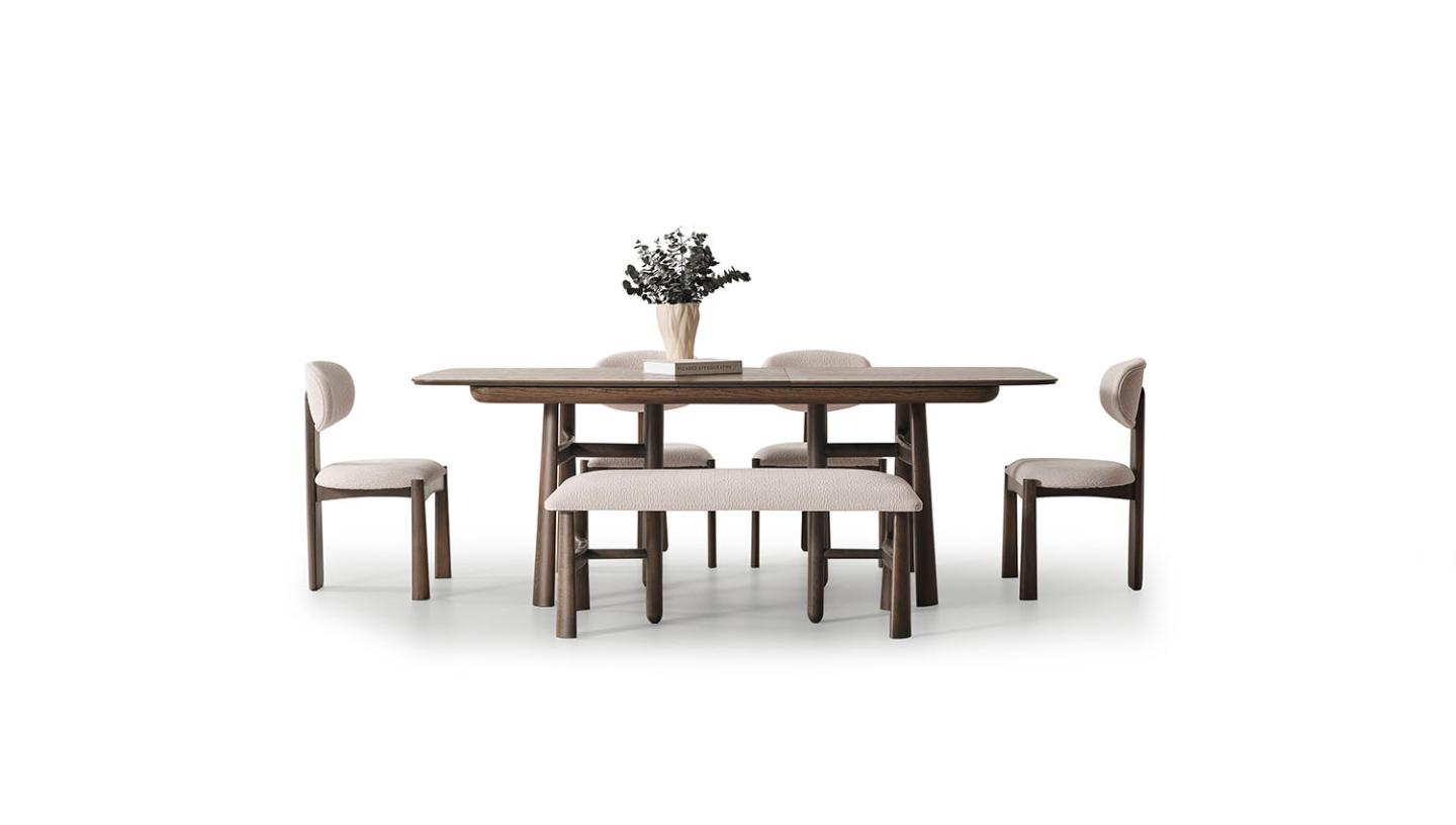 Velluto Yemek Odası Takımı ( Meşe ) - Resim 14