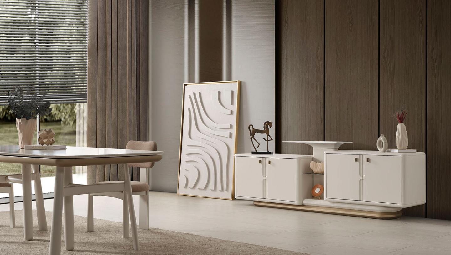 Velluto Yemek Odası Takımı ( Lake ) - Resim 3