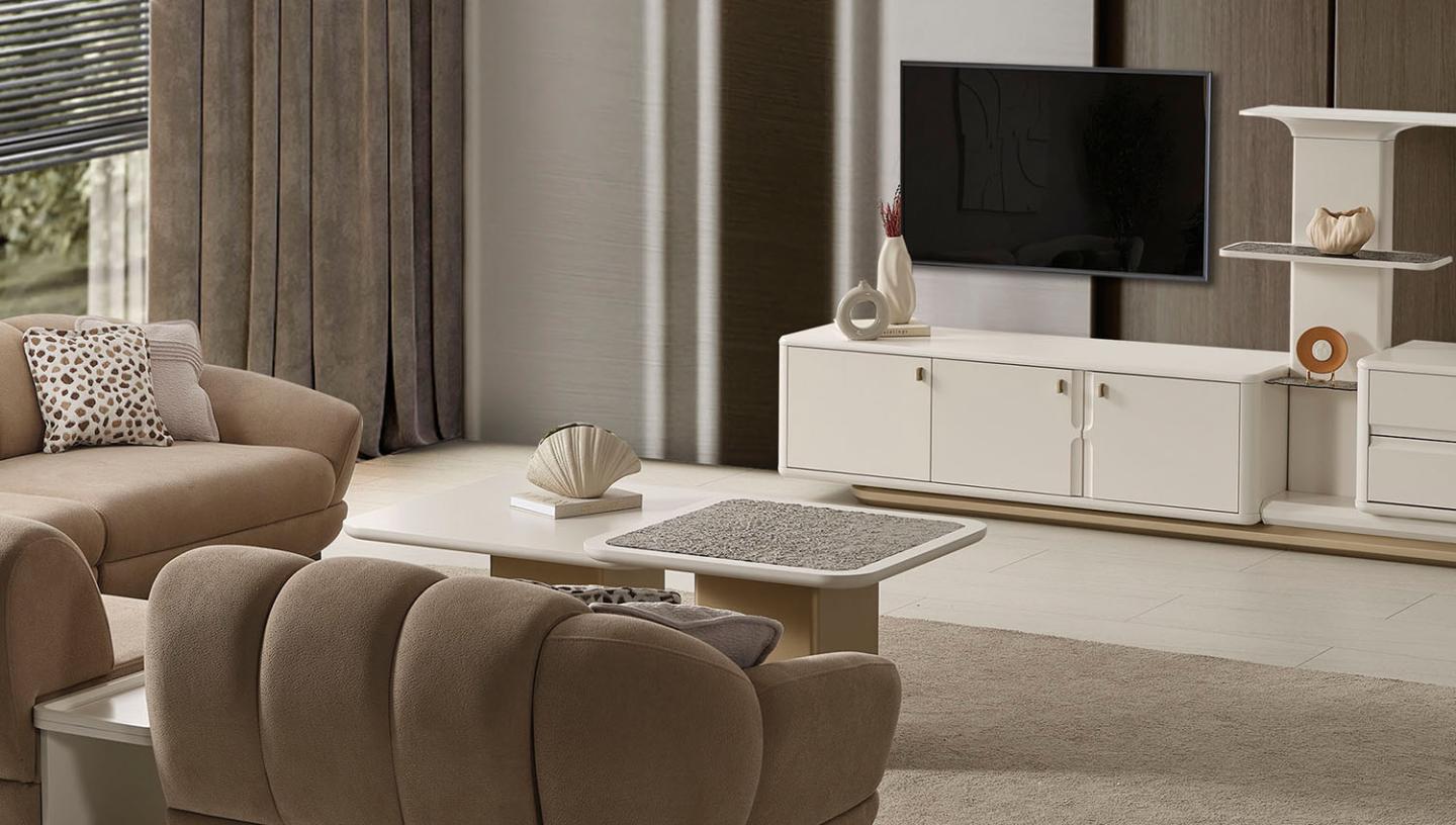 Velluto Orta Sehpa Lake - Resim 2