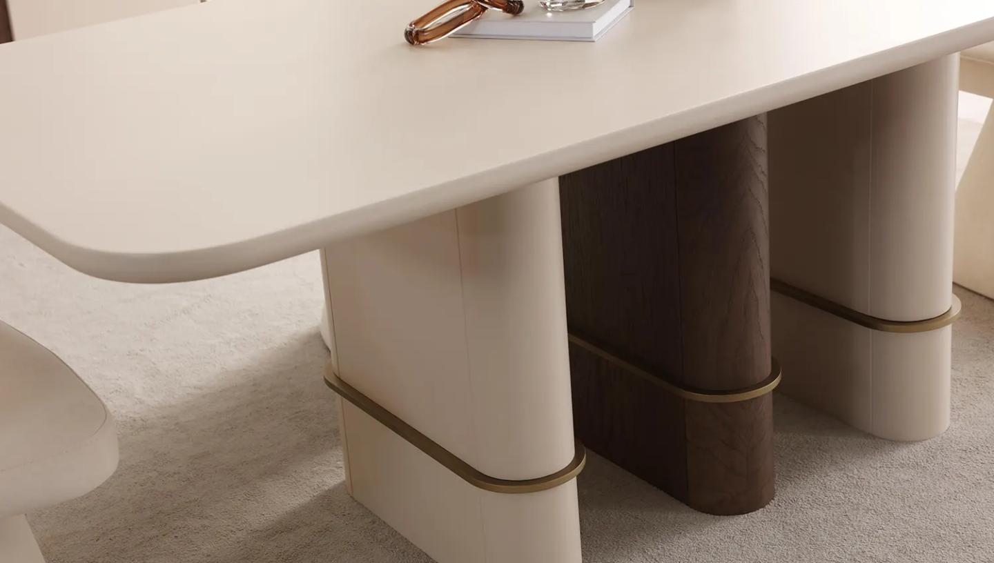 Edra Yemek Odası Takımı  ( Krem ) - Resim 3